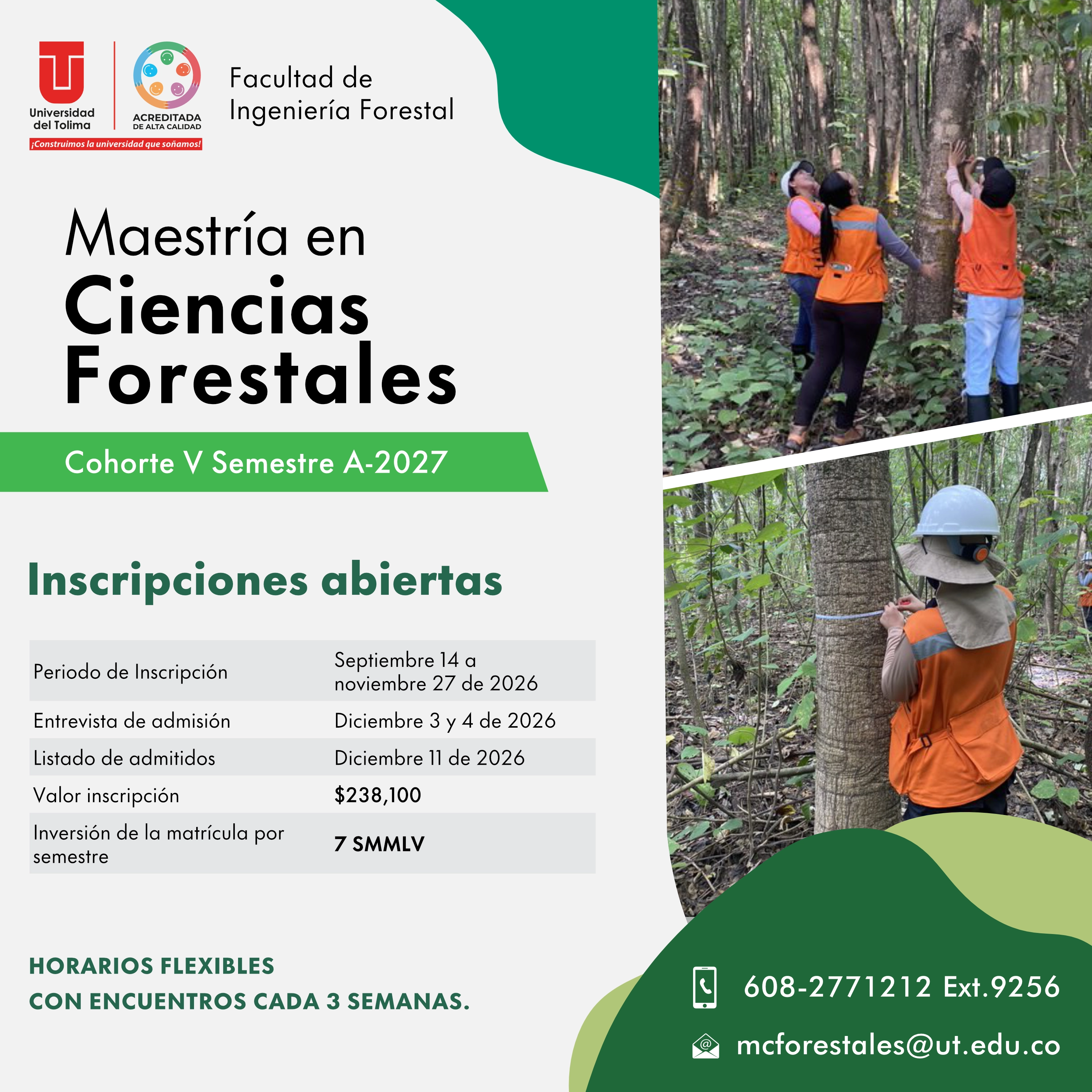 Convocatoria Maestría en Ciencias Forestales A2027